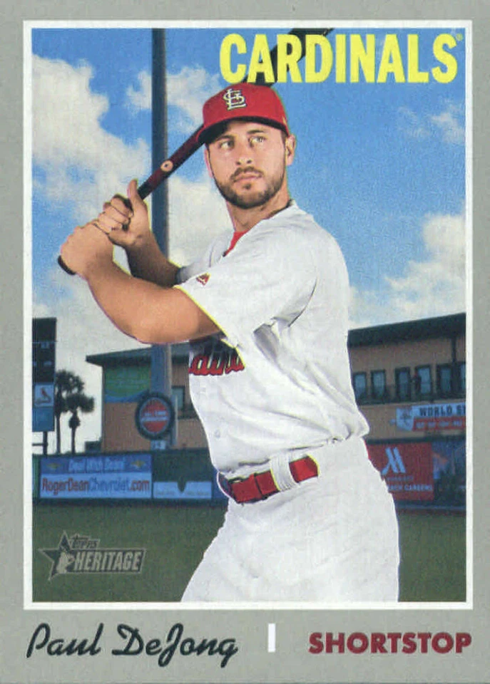 2019 Topps Heritage #414 Paul DeJong St. Louis Cardinals SP (BUY 10=FREE S/H) - Image 1 of 1
