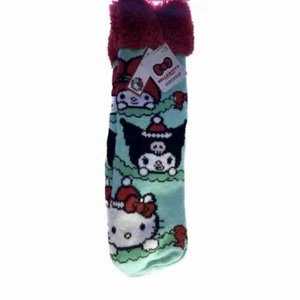 Sanrio Hello Kitty,Kuromi & My Melody Long Cozy Warmers Slippers Women Size 4-10 - Picture 1 of 5