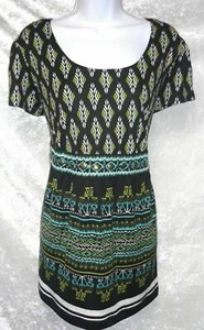 Woman's long Top Short Sleeve RQT Printed size S NWT - Picture 1 of 2