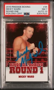 MICKY WARD 2010 RINGSIDE BOXING SIGNED ROOKIE CARD - PSA 7 w/ 10 GEM MINT AUTO - Picture 1 of 2