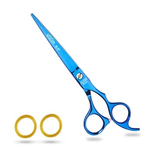 NIXCER PROFESSIONAL SERIES RAZOR EDGE KEY SCREW HAIR CUTTING SCISSOR 6.5" BLUE - Picture 1 of 7