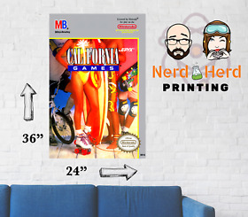 California Games NES Box Art Wall Poster Multiple Sizes 11x17-24x36