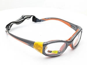 Liberty Sport Slam Rec Specs #324 Rectangle Grey Orange Unisex Eyeglasses 49mm - Picture 1 of 8