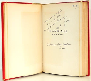 Poésie. Envoi autographe Alfred Droin. Les flambeaux sur l'autel - Picture 1 of 10