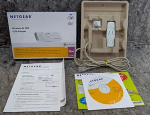 NetGear Wireless-N 300 USB WiFi Adapter Model WN111 300Mbps 2.4 GHz - Picture 1 of 15