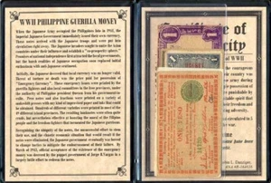 WWII Philippines Guerilla 6 Notes Set COA & History & Album Included  - Picture 1 of 6