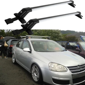 43.3" Car Top Roof Rack Cross Bar Luggage Carrier Bar For VW Jetta MK4 MK5 Sedan - Picture 1 of 17