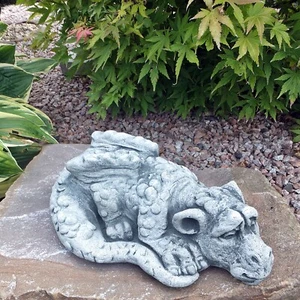 Steinfigur massiver Drache Grizoo Torwächter frostsicher Dekoration 2,0 kg - Bild 1 von 5