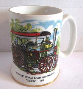 Taza de piedra de piedra de hierro vintage Fowler Steam Road Ellgreave Inglaterra - Imagen 1 de 4