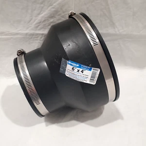 Fernco P1056-64 Flexible coupling 6” x 4” cast iron/plastic - Picture 1 of 6