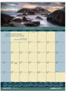 2025 Monthly Wall Calendar, Landscapes, 12 x 16.5 Inches, January - December ... - Picture 1 of 2