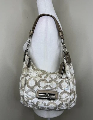 Vintage Y2K Coach Kristen Hobo in Sequin Op Art Jacquard shoulder bag. - Image 1 of 4