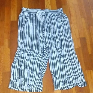Damen 0x leichte Loose Fit Hose, schwarz weiß gestreift - Bild 1 von 1