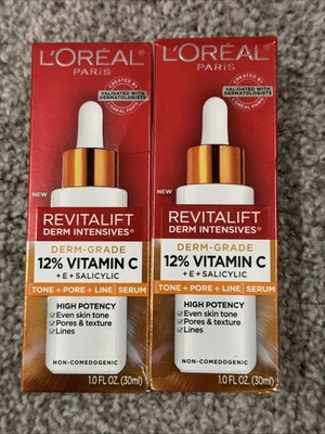 “Lote de 2” L’Oreal Revitalift Derm Intensives 12% Vitamina C+E+Sero Salicílico Foto 1 de 3