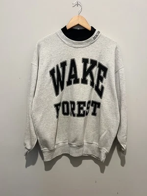 Sudadera De Colección Wake Forest Demon Deacons Spellout Logo Manga Talla L Foto 1 de 4