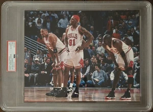 Foto tipo 1 de Michael Jordan, Scottie Pippen, Rodman, PSA, 1996 Playoffs 8x10 - Imagen 1 de 4