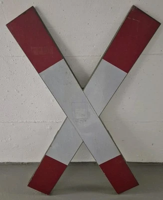 Andreaskreuz Original Deutsche Bahn Bundesbahn Bahnübergang Reflektierend - Bild 1 von 2