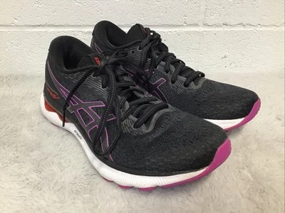 ASICS GEL-NIMBUS 24 Running Gym Shoes in Black/Orchid Women’s 8.5 - Image 1 of 4