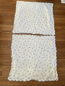 Cuscino Yves Delorme France Euro Shams foglia trifoglio blu 24” difetti* - Foto 1 di 11