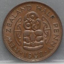 New Zealand - Nieuw Zeeland : 1/2 half penny 1947