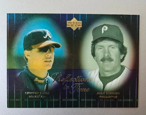 Chipper Jones 2000 UD Reflections in Time Insert  Chipper Jones/Mike Schmidt - Picture 1 of 6