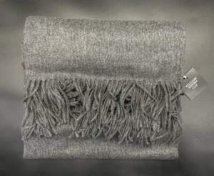 WILLIAMS SONOMA CASHMERE THROW CHARCOAL 50x65 NEW W TAG - Picture 1 of 3