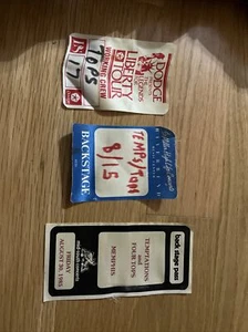 Temptations And Four Tops Backstage Pass Sticker Lot Original Selten 80er - Bild 1 von 7