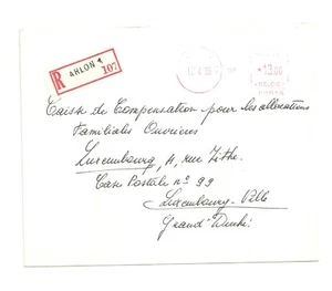 BELGIUM 1966 REGISTERED COVER TO LUXEMBOURG (V50) - Picture 1 of 2