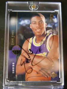 1994-95 Upper Deck - #166 Eddie Jones (RC) Rookie Los Angeles Lakers Autograph - Picture 1 of 7