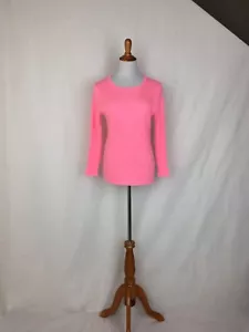 J. Crew G5155 italienischer gerippter Rundhalsausschnittpullover marmoriert rosa XS - Bild 1 von 10