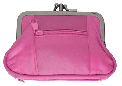 Cuero Genuino Para Mujer Grande Cambio Cartera Cierres Abierto Monedero Tarjetero-Muchos Col Foto 1 de 4