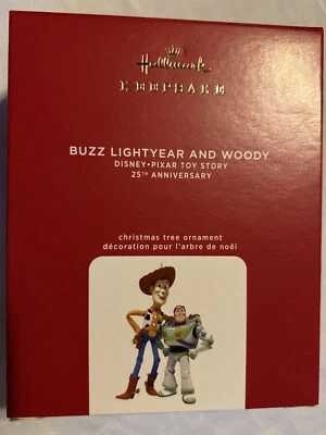 Hallmark Keepsake Buzz Light Year 2020 y Woody Toy Story 25 aniversario nuevo Foto 1 de 4