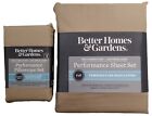 Better Homes & Gardens 400TC FULL Sheet Set Temp Regulating Brownstone + BONUS