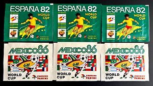 Panini ESPANA 82 MEXICO 86 WM WM 6 Packungen Büste Tüten Umschläge Pack RAR