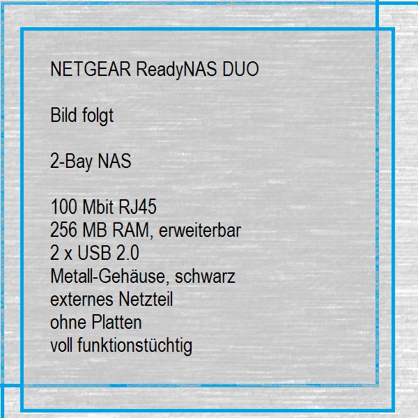 NETGEAR ReadyNAS Duo 2 Schacht NAS SATA USB 2.0 100 Mbit - Bild 1 von 1