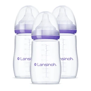 Anti-Colic Baby Bottles for Breastfeeding Babies, 8 Ounces, 3 Count, Includes 3 - Picture 1 of 12