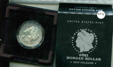 2021 O MORGAN SILVER DOLLAR COMMEMORATIVE CHOICE BU ORIGINAL BOX NOM Cover