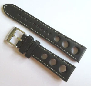 FOSSIL Original Bracelet En Cuir De Remplacement CH2979 Pour Montre Noir 22 Mm - Picture 1 of 4