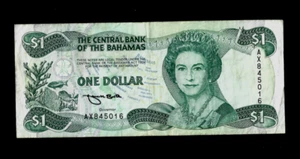 BAHAMAS (1) BANK NOTE 1 DOLLAR L.1974(1992) FINE P 51 - Picture 1 of 2
