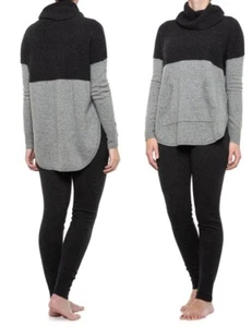 MAX STUDIO 100% Cashmere Loungewear Pants+Sweater Set Pajama Charcoal/ Grey S - Picture 1 of 8