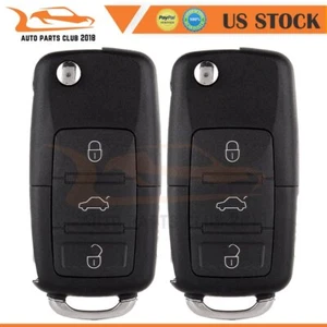 2 For Volkswagen Beetle Passat Jetta 2000-2001 Keyless Key Fob Remote Case Shell - Picture 1 of 8