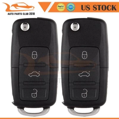 2 para Volkswagen Beetle Passat Jetta 2000-2001 llavero sin llave carcasa remota Foto 1 de 4