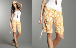 $188 ~DA-NANG SOLDOUT! Washable Silk Shorts Pocket Belted Cargo CAMOS XS - Picture 1 of 8