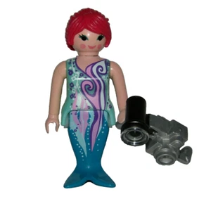 Playmobil Meerjungfrau rosa Haare mit blauem Schwanz & Wasserkamera - C2 - Bild 1 von 3