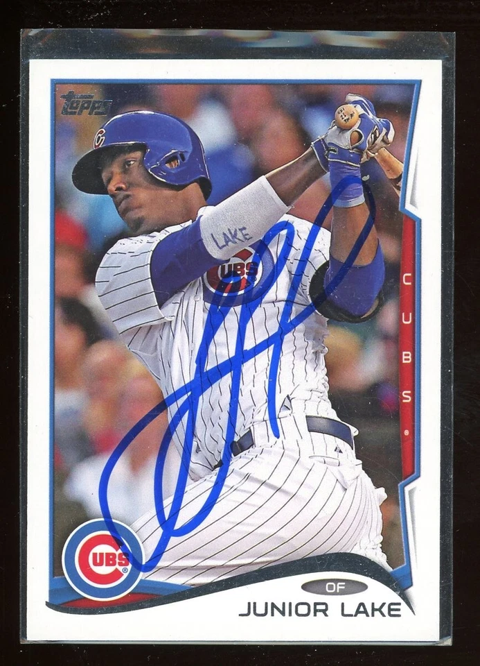 2014 Topps JUNIOR LAKE Signed Card autograph auto CUBS - Image 1 of 1
