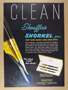 1953 Sheaffer Valiant Schnorchel Füllfederhalter Vintage Druck Werbung - Bild 1 von 1