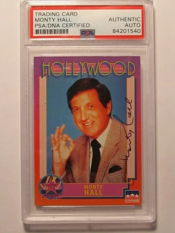 Monty Hall PSA/DNA Certified Autograph Signed Cardf Slabbed Cover