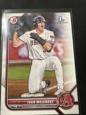 2022 1st Bowman Draft Paper Base #BD-29 Ivan Melendez - Arizona Diamondbacks - Image 1 of 2