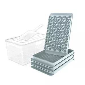 Mini Ice Cube Trays Ice Ball Trays & Ice Bin & Ice Scoop - Picture 1 of 7