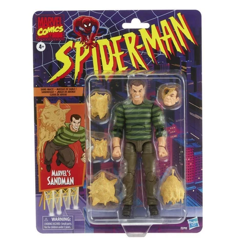 Marvel Legends Series Spider-Man Retro Marvel’s Sandman Action Figure Cover